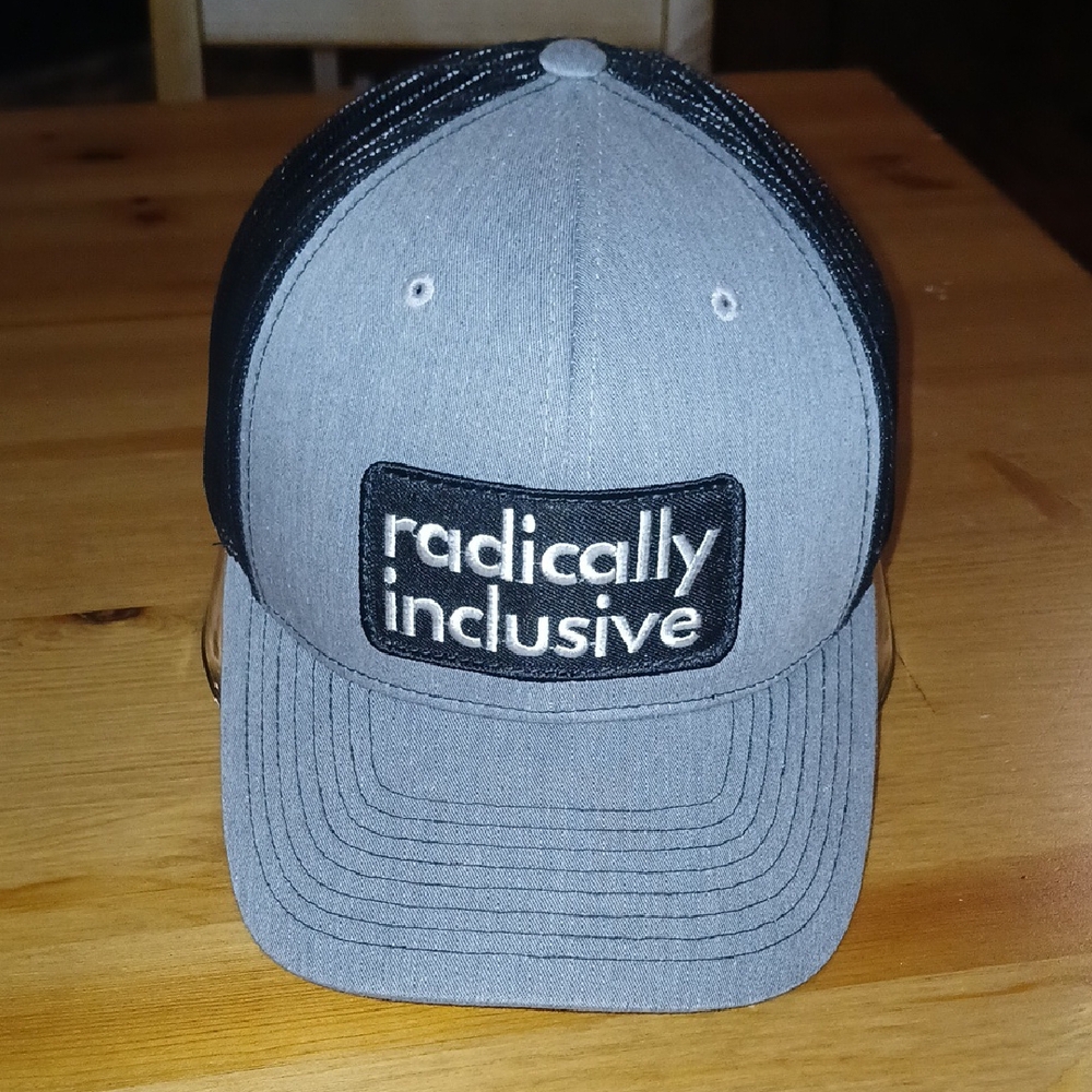 Gray and Black Cap with Inclusive Patch